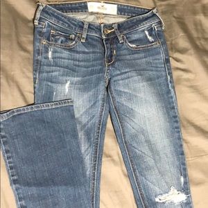 Hollister Co. medium wash Distressed flare Jeans